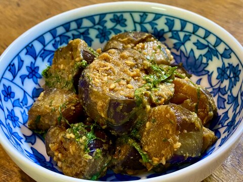 なすのごまみそ煮〜青じそ風味【和食・副菜】